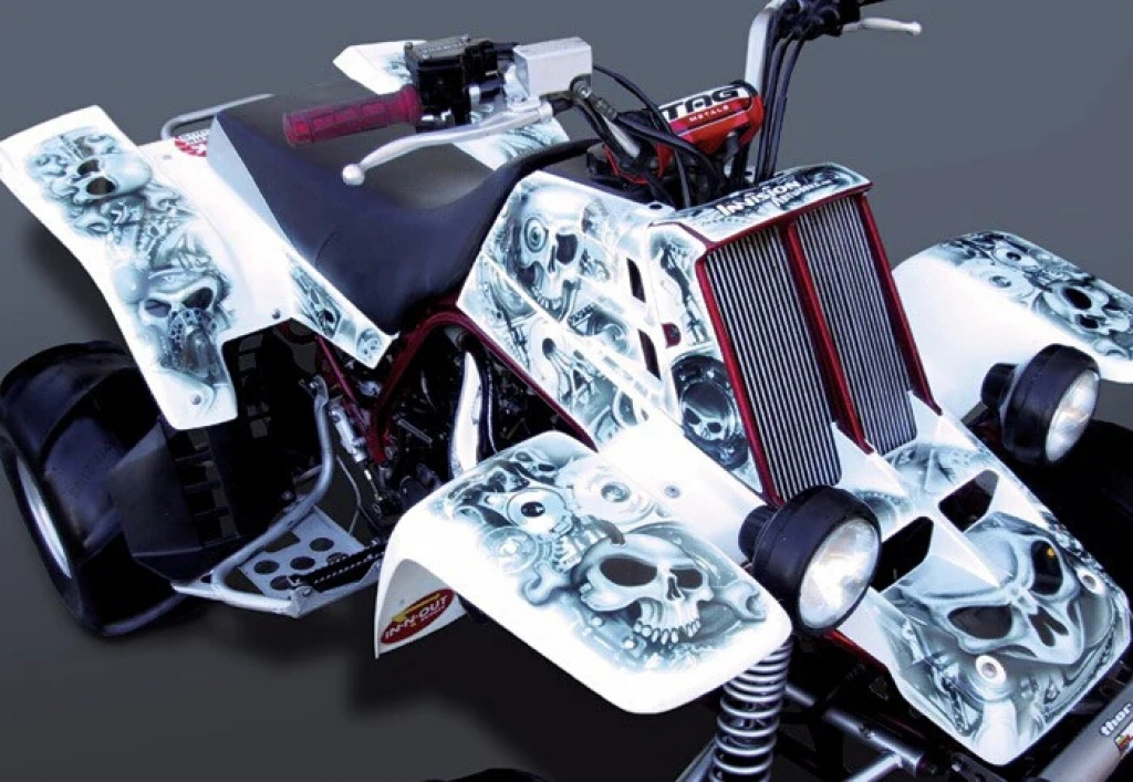 Head Creeps Weiß für Yamaha Banshee YFZ 350